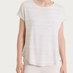 Maglietta girocollo a righe alternate in Viscosa Summer - Fant.Champignon