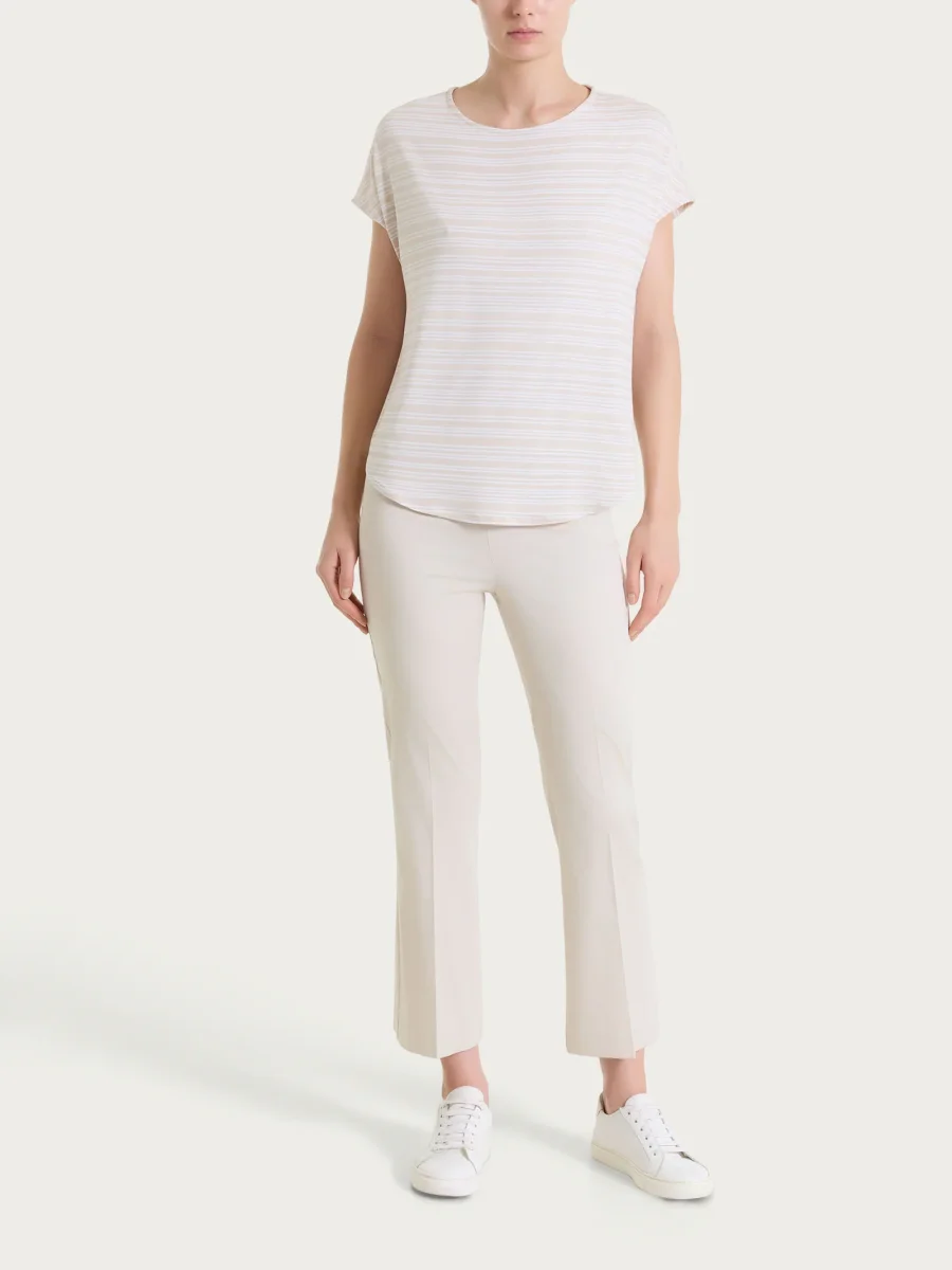 Maglietta girocollo a righe alternate in Viscosa Summer - Fant.Champignon - immagine 6