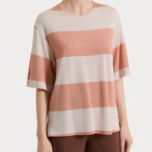 Maglietta girocollo e con macro righe in Summer Light - Fant. Cork