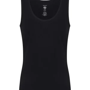 Comfort - Canottiera spalla larga in cotone elasticizzato - Nero