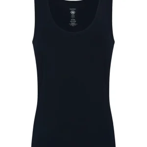 Comfort - Canottiera spalla larga in cotone elasticizzato - Bleu