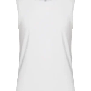 Comfort - Maglietta smanicata in cotone elasticizzato - Bianco