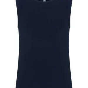 Comfort - Maglietta smanicata in cotone elasticizzato - Bleu