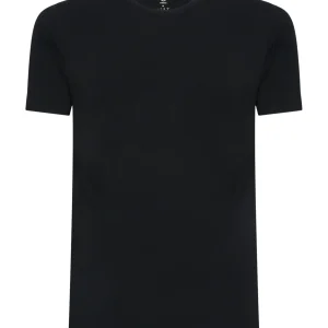 Comfort - Maglietta girocollo in cotone elasticizzato - Nero