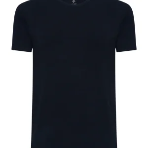 Comfort - Maglietta girocollo in cotone elasticizzato - Bleu