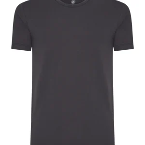 Comfort - Maglietta girocollo in cotone elasticizzato - Ematite