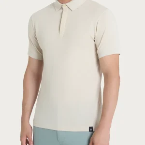 Polo in Eco Cotton Piquet Stretch - Champignon