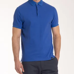 Polo in Eco Cotton Piquet Stretch - Dazzling Blue