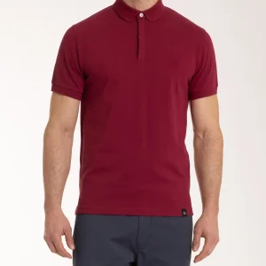 Polo in Eco Cotton Piquet Stretch - Tibetan Red