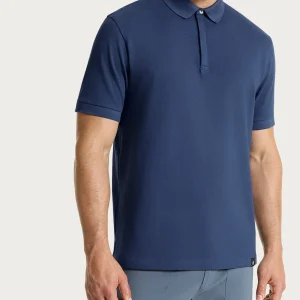 Polo in Eco Cotton Piquet Stretch - Naval Academy