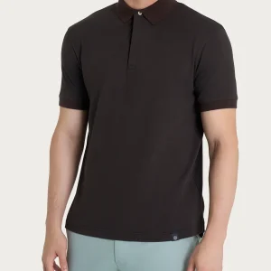 Polo in Eco Cotton Piquet Stretch - Chocolate Torte