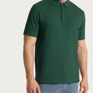Polo in Eco Cotton Piquet Stretch - Pineneedle
