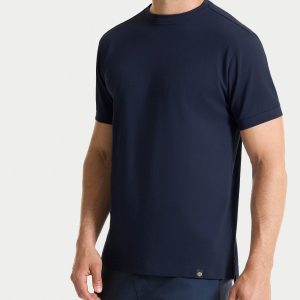 Maglietta girocollo in Eco Cotton Piquet Stretch - Outer Space