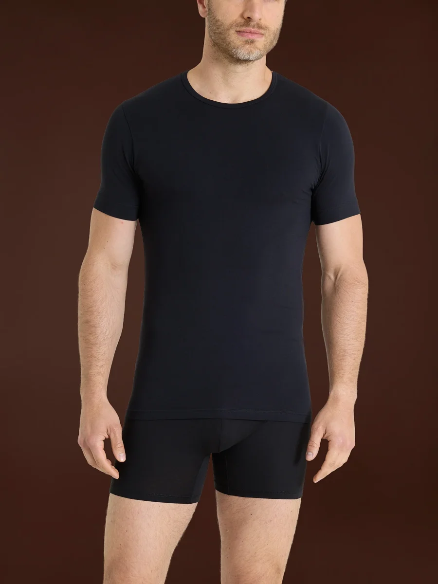 Hi-Tech - Maglietta in jersey di cotone elasticizzato - Nero - immagine 3