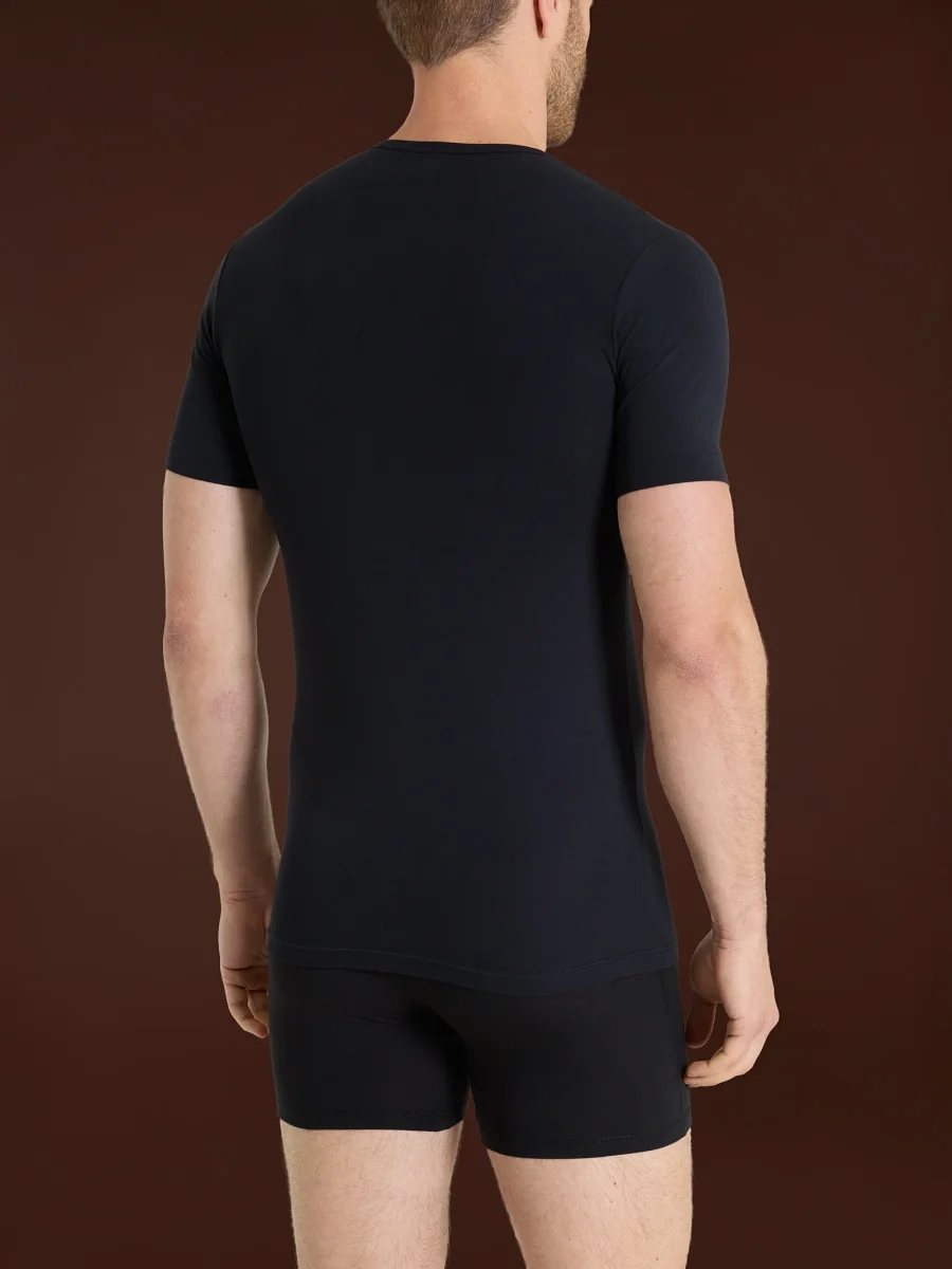 Hi-Tech - Maglietta in jersey di cotone elasticizzato - Nero - immagine 4