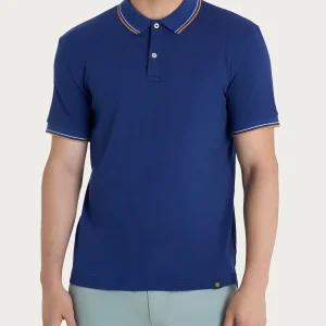Polo in Eco Cotton Piquet Stretch - Fant. Blueberry
