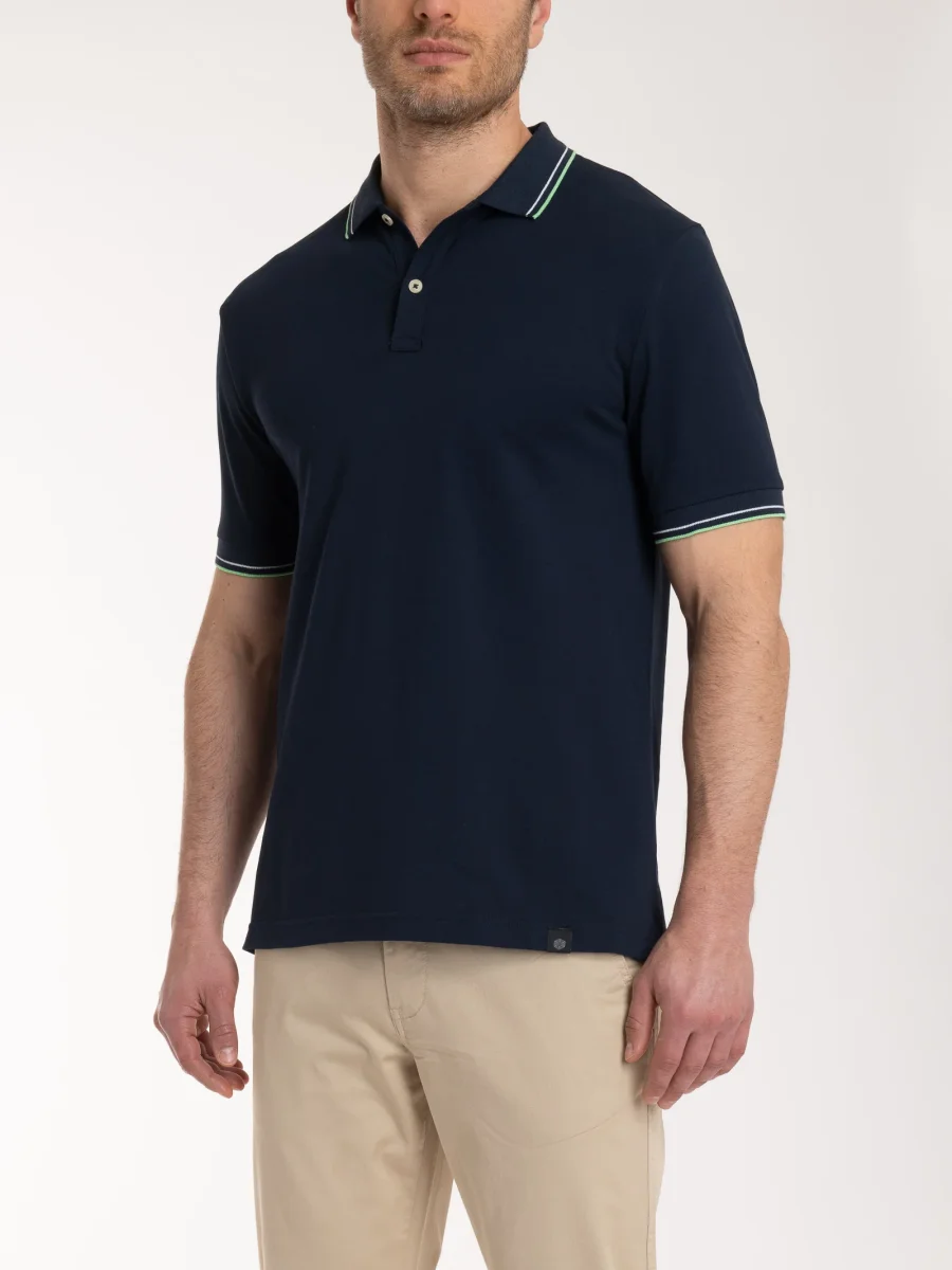 Polo in Eco Cotton Piquet Stretch - Fant.Dark - immagine 2