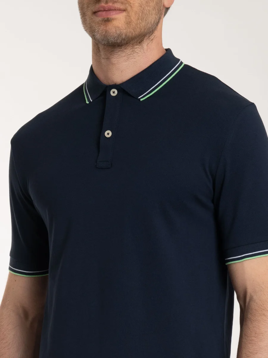 Polo in Eco Cotton Piquet Stretch - Fant.Dark - immagine 4