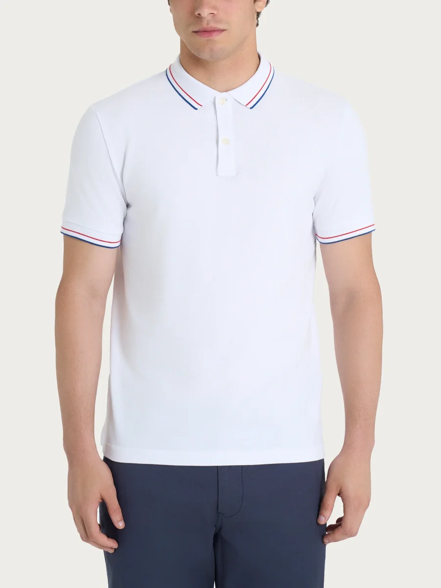 Polo in Eco Cotton Piquet Stretch - Fant.White - immagine 2