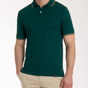 Polo in Eco Cotton Piquet Stretch - Fant. Rain Forest