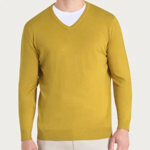 Pull scollo a V Four Seasons - Oil Yellow