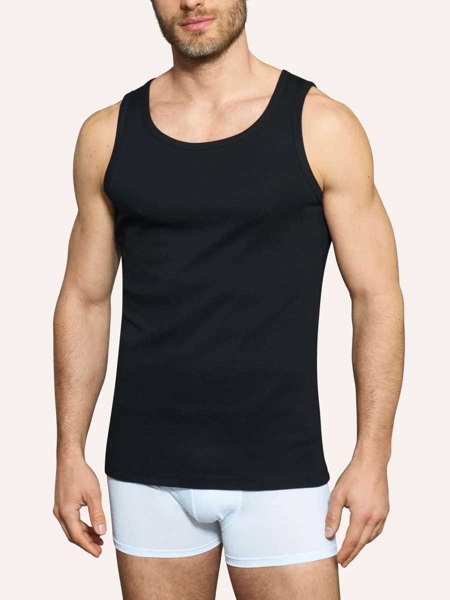 Thermo Cotton - Canottiera a spalla larga in caldo cotone - Bianco - immagine 3