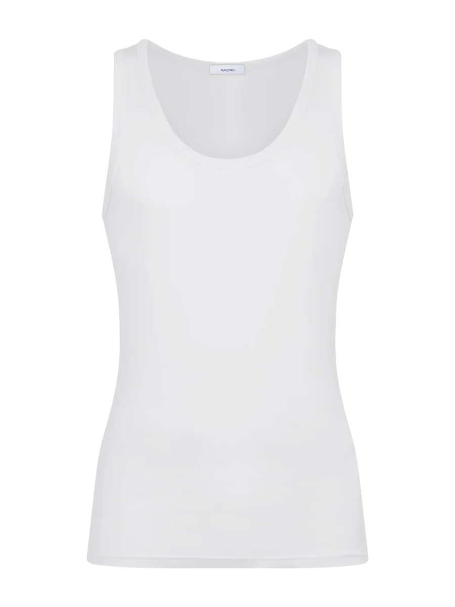 Thermo Cotton - Canottiera a spalla larga in caldo cotone - Bianco