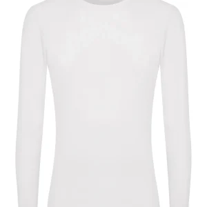 Thermo Cotton - Maglietta girocollo a manica lunga in caldo cotone  - Bianco