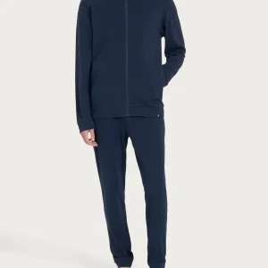 Tuta aperta in Eco Cotton Piquet Stretch - Outer Space