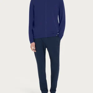 Tuta aperta in Eco Cotton Piquet Stretch - Fant. Blueberry