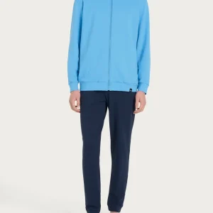 Tuta aperta in Eco Cotton Piquet Stretch - Fant. Azure Blue