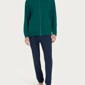 Tuta aperta in Eco Cotton Piquet Stretch - Fant. Rain Forest