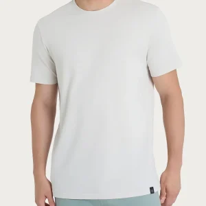 T-shirt girocollo in jersey di cotone - Champignon