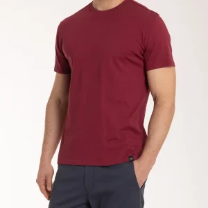 T-shirt girocollo in jersey di cotone - Tibetan Red