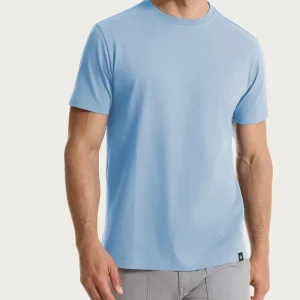 T-shirt girocollo in jersey di cotone - Dusty Blue