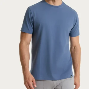 T-shirt girocollo in jersey di cotone - Vintage Indigo