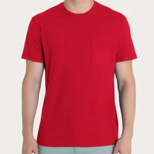 T-shirt girocollo con taschino in slub jersey di cotone - Salsa