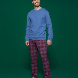 Pigiama a serafino in interlock di cotone - Fant. Zinfandel