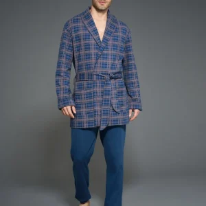 Vestaglia corta in interlock di caldo cotone - Fant. Insignia Blue