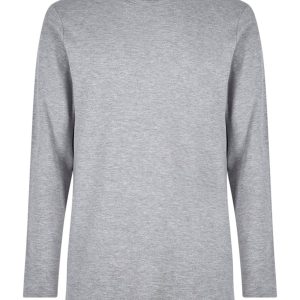 Interlock - Maglietta girocollo in interlock di cotone - Argento Mel.