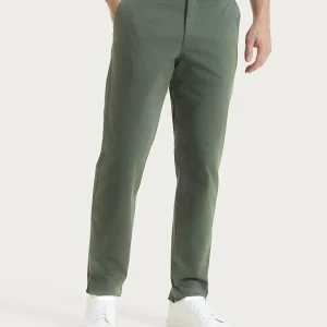 Pantalone con tasche america in Raw Twill di Cotone - Deep Lichen Green