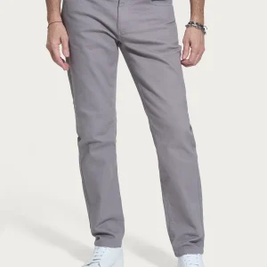 Pantalone 5 tasche in Raw Twill di cotone elasticizzato - Pietra