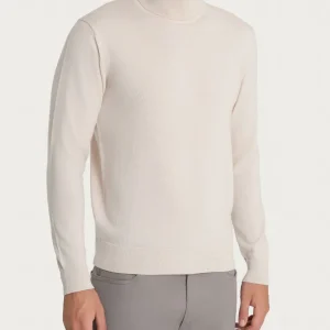 Dolcevita a maglia unita in Merino Soft - Champignon