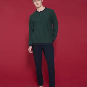 Pigiama a serafino in Cotton Eco Pile - Fant.Outer Space