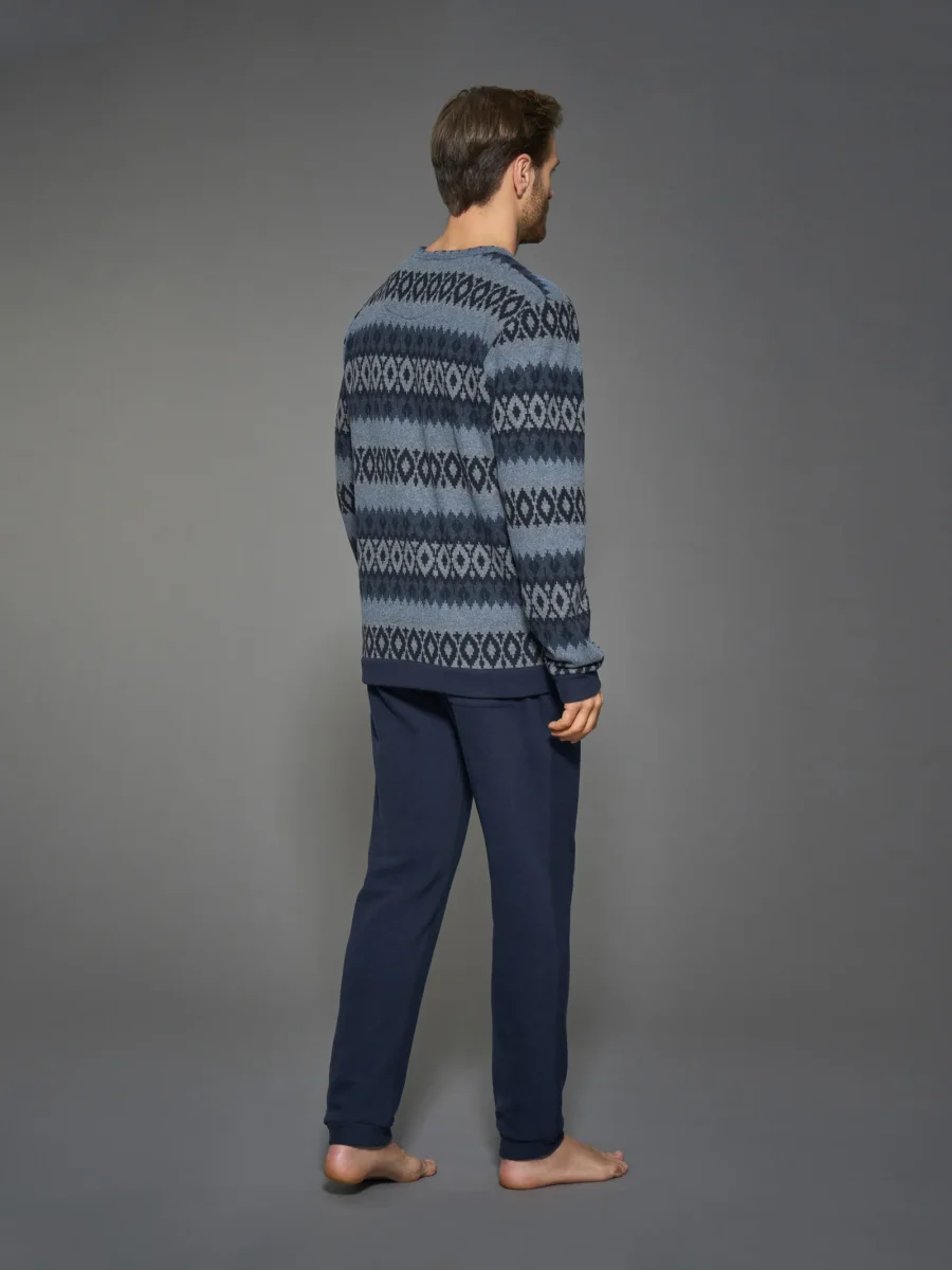 Pigiama a serafino in Cotton Eco Pile - Fant.Fucile Mel. - immagine 3