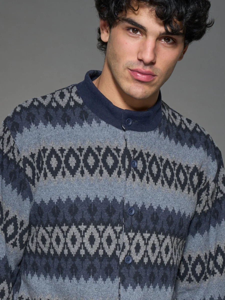 Pigiama aperto in Cotton Eco Pile - Fant.Fucile Mel. - immagine 4