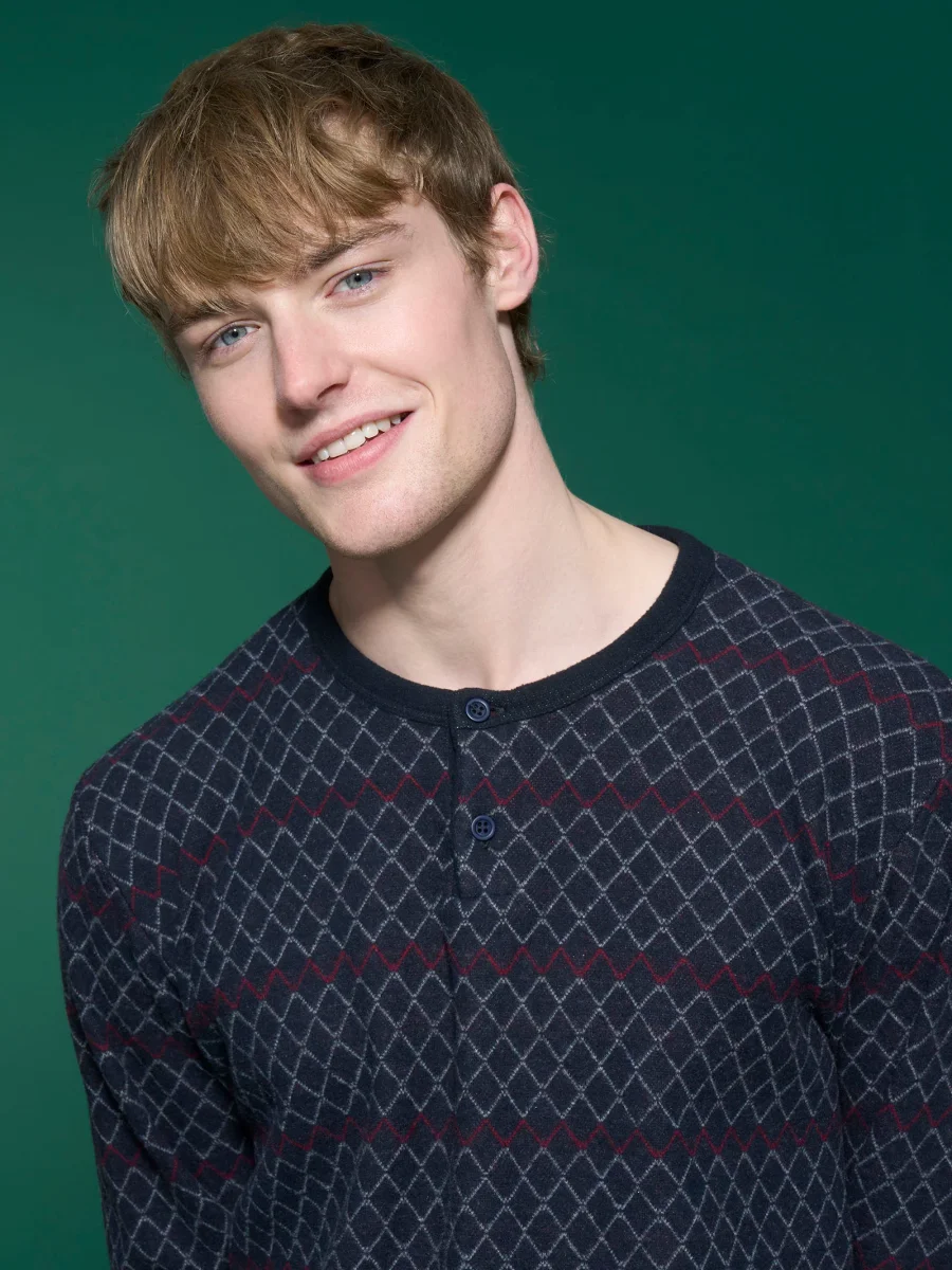 Pigiama a serafino in Cotton Eco Pile - Fant.Outer Space - immagine 4