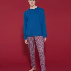 Pigiama natalizio serafino in interlock di caldo cotone - Fant. Salsa