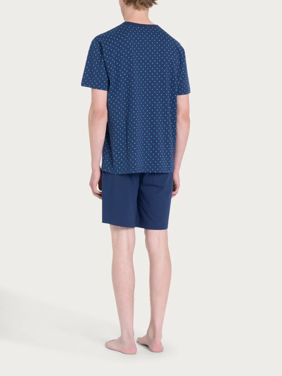 Pigiama corto a serafino con stile geometrico in Jersey di Cotone 58-60 - Fant. Naval Academy - immagine 3