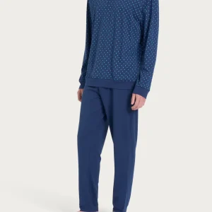 Pigiama a serafino con stile geometrico in Jersey di Cotone 58-60 - Fant. Naval Academy